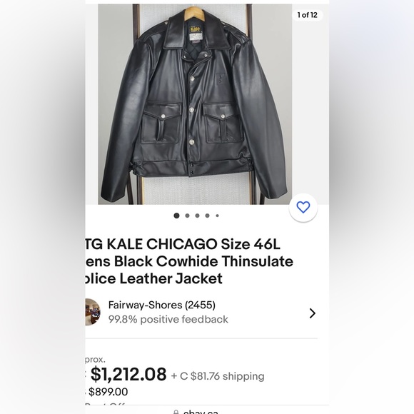 🇺🇸 Vintage US Police Trooper🏍 motorcycle leather jacket. - Picture 14 of 15